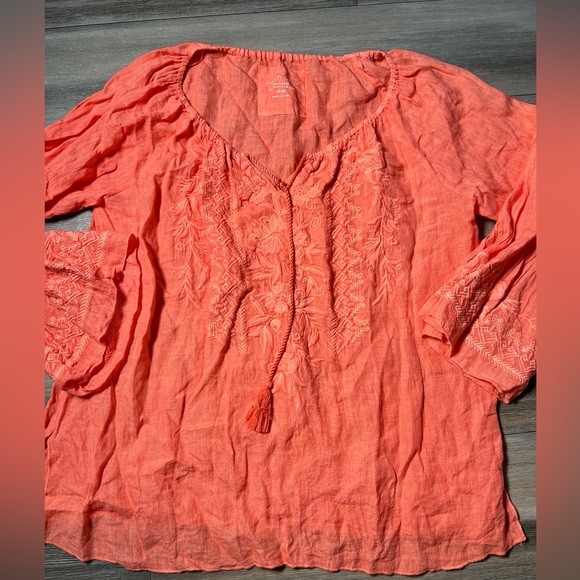 Karyn Seo‎ Women 100% Linen Blouse- Large - Picture 2 of 10
